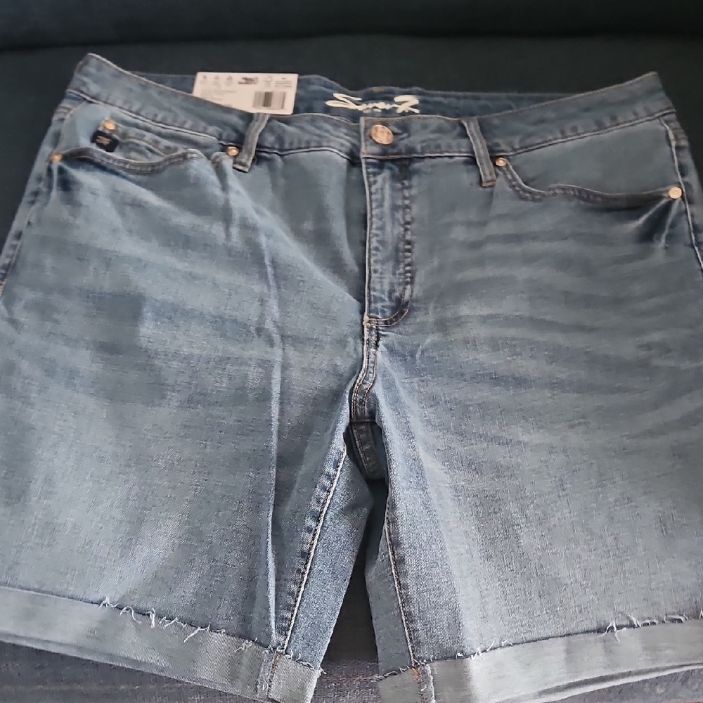 Seven7 Relaxed Bermuda Denim Shorts